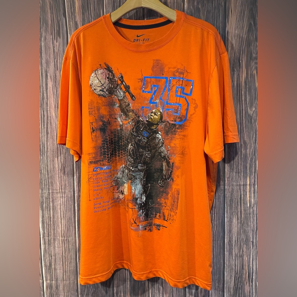 Nike KD Kevin Durant Orange Basketball Graphic Tee Shirt - Size 2XL
